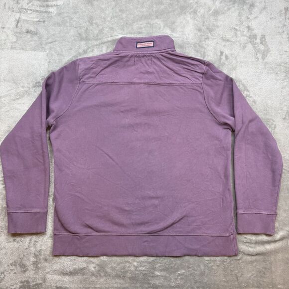 Vineyard Vines Sweatshirt Men’s Medium Purple Snap Placket Shep Shirt Pullover - Picture 2 of 11